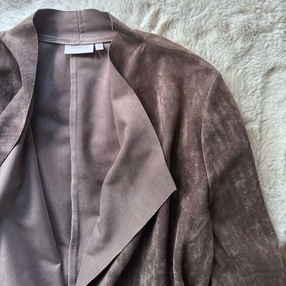 Ellie Kai Ultrasuede Unstructured Faux Suede Open Jacket Size M - Picture 7 of 16